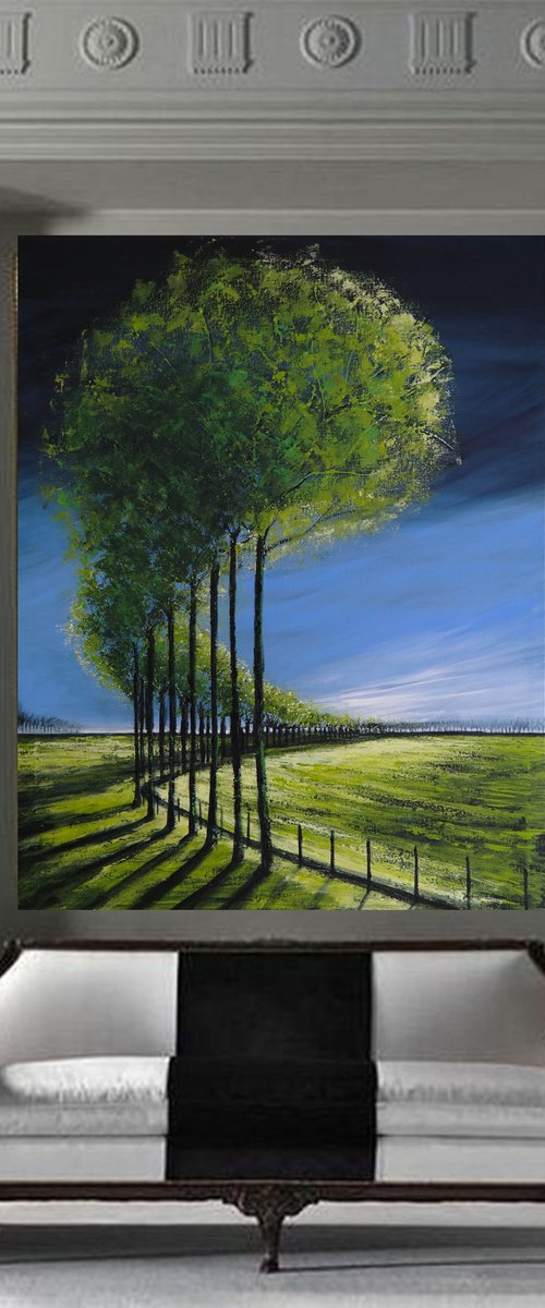 The Lines of Spring II- Fields and Colors Series by Danijela Dan