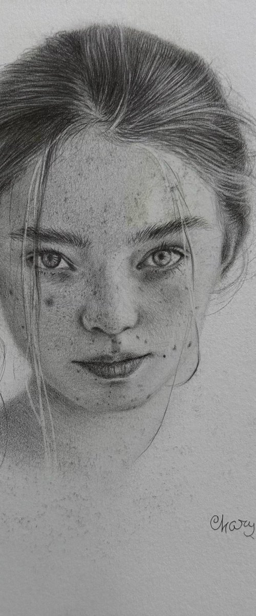 Portrait of a girl by Kakajan Charyyev
