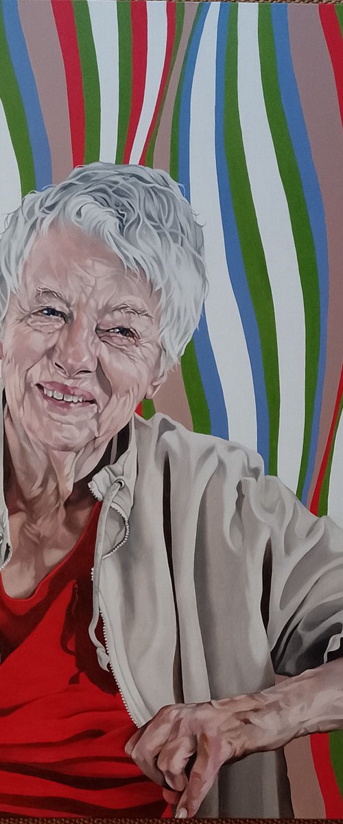 Straight Down The Wavy Line... Bridget Riley by Jo Beer