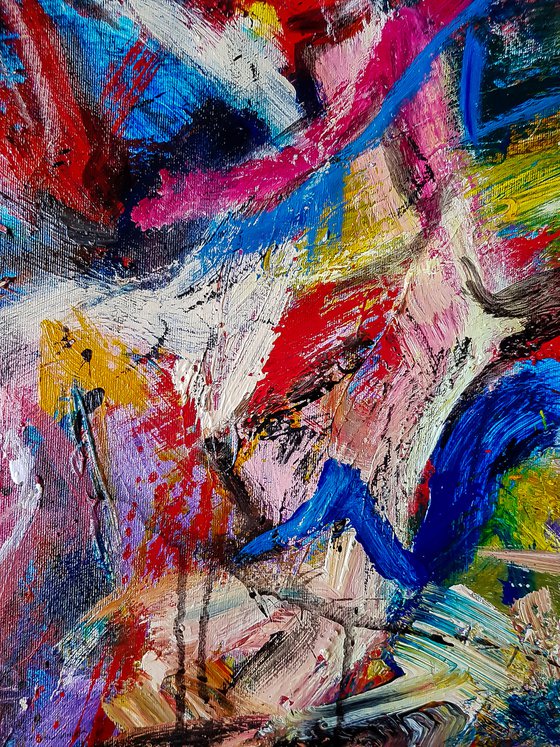 -Auctions- Abstract Expressionism painting In the style of Willem de Kooning by Retne