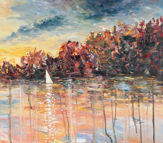 Romantic Sail Boat B 1 / Oil