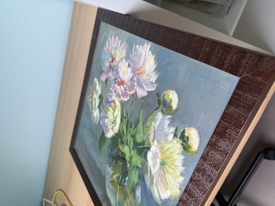 Peonies on a summer evening