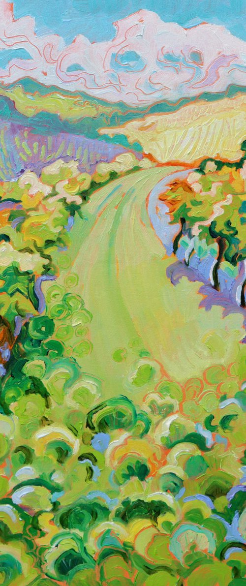 Rutland Vineyard, Brighter #3 by Mary Kemp