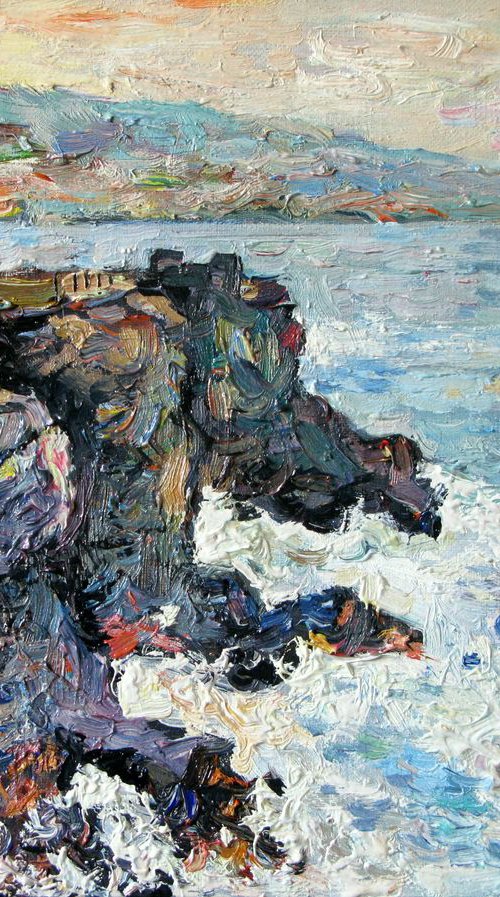 Rocks and splashes. by Nikifor Swiristuhin