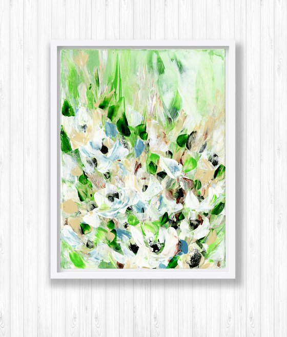 Tranquility Blooms 31 - Floral Painting by Kathy Morton Stanion