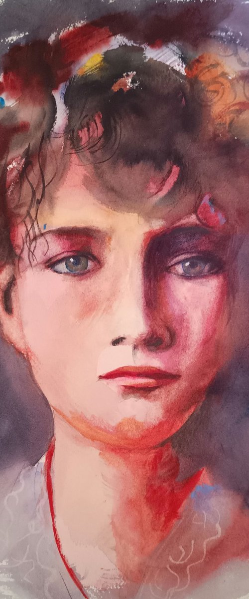 Camille Claudel watercolor by Marina Del Pozo