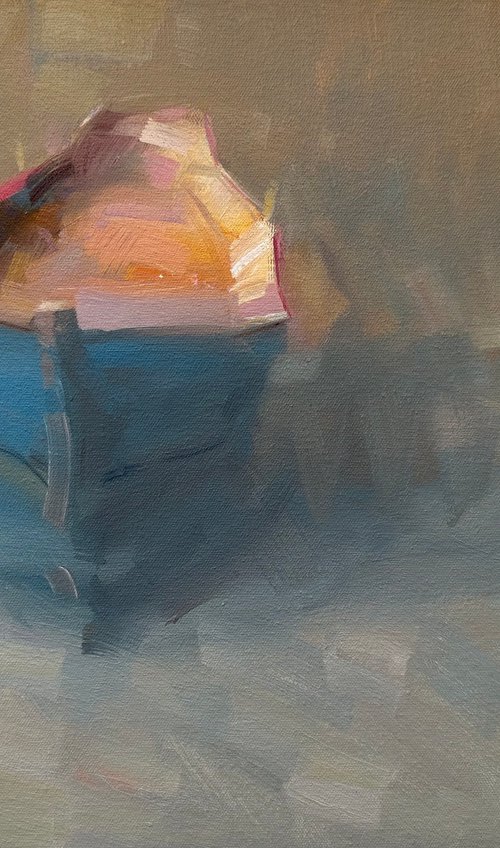 Boat, Original oil painting, Handmade artwork, One of a kind by Vahe Yeremyan