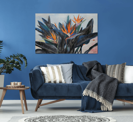Strelitzia. Bird of Paradise.