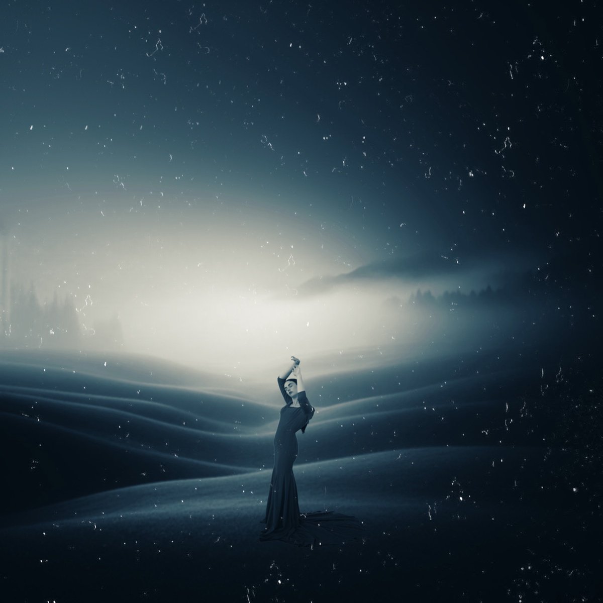 Surrealistic Portrait Photograph By Carmelita Iezzi, 24 X 24, Surreal World, Original Artwork