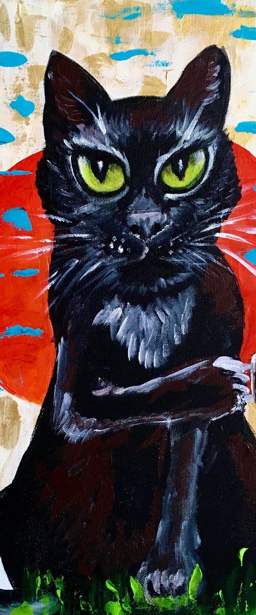 Morning Cat And coffee by Olga Koval