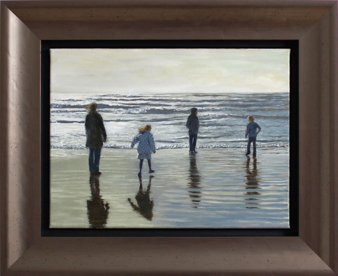 Testing the Waves Oil painting by Andrew McNeile Jones | Artfinder