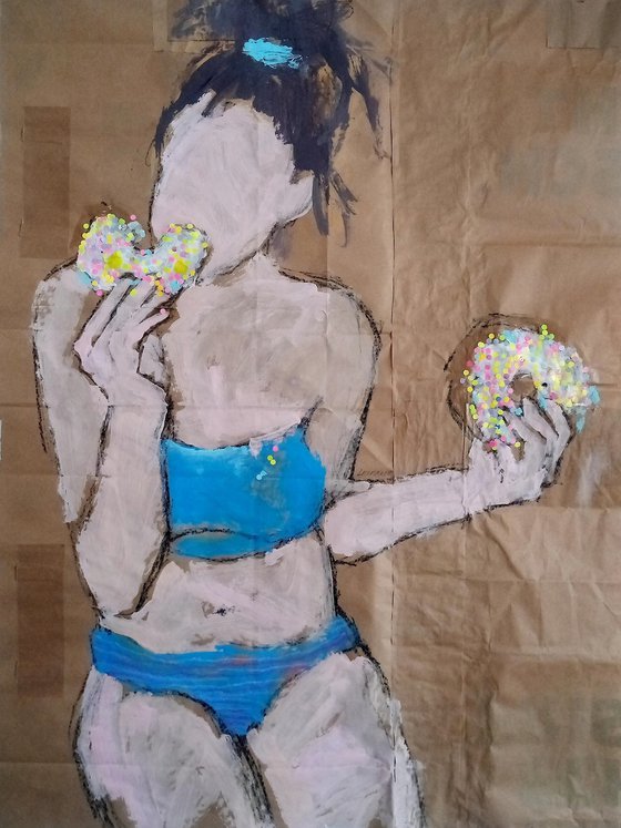 #55/24 Girl with Donuts