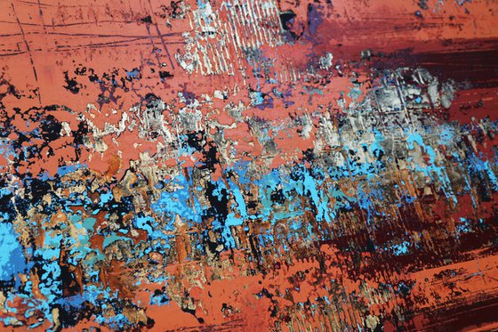 HOT SUMMER DAY - 160 x 80 CM - TEXTURED ACRYLIC PAINTING ON CANVAS
