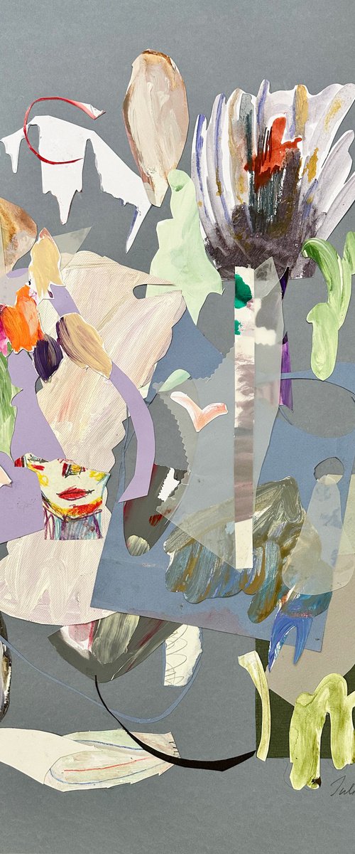 Grey collage by Julia Valtanen