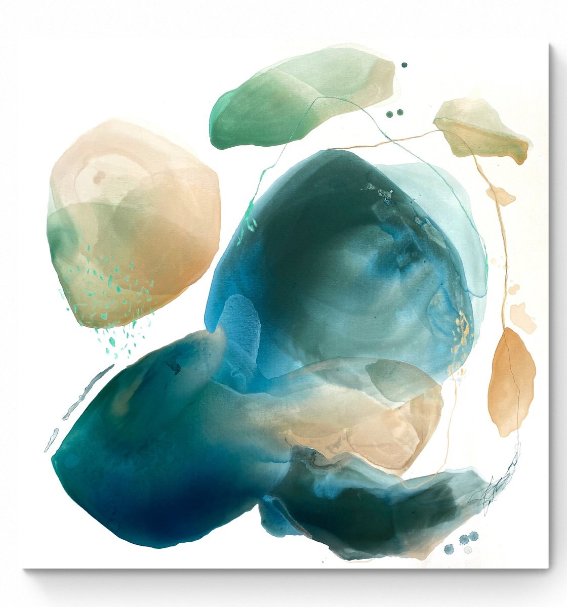 Abstract Painting By Cristina Dalla Valentina, 39 X 39, Inner Conversations 5, Original Artwork