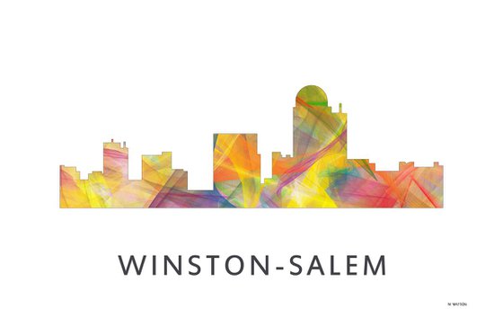 Winston Salem North Carolina Skyline WB1