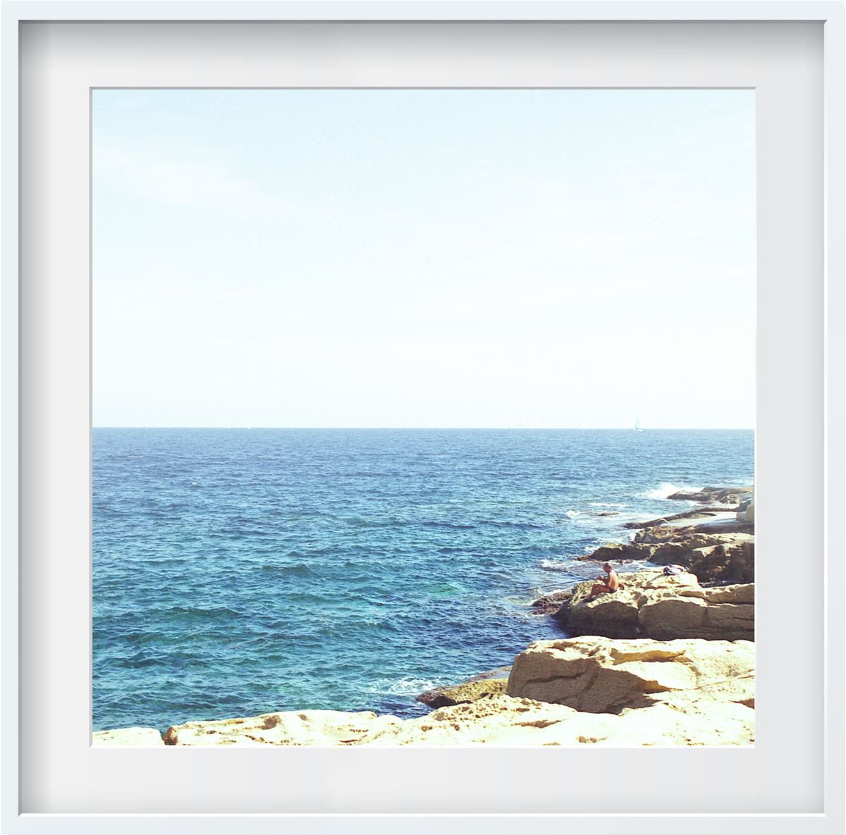 Photorealistic Landscape Photograph By Serge Horta, 15 X 15", Mediterraneo Iii, Original Artwork