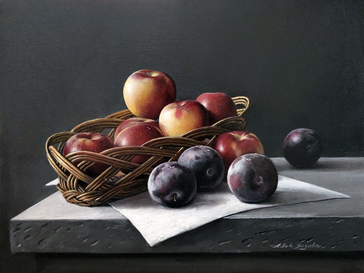 STILL LIFE WITH A BASKET by Aibek Begalin