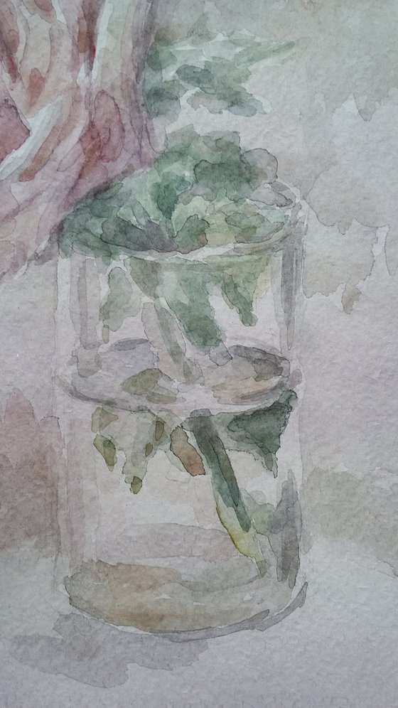 Rose. Original watercolour painting.