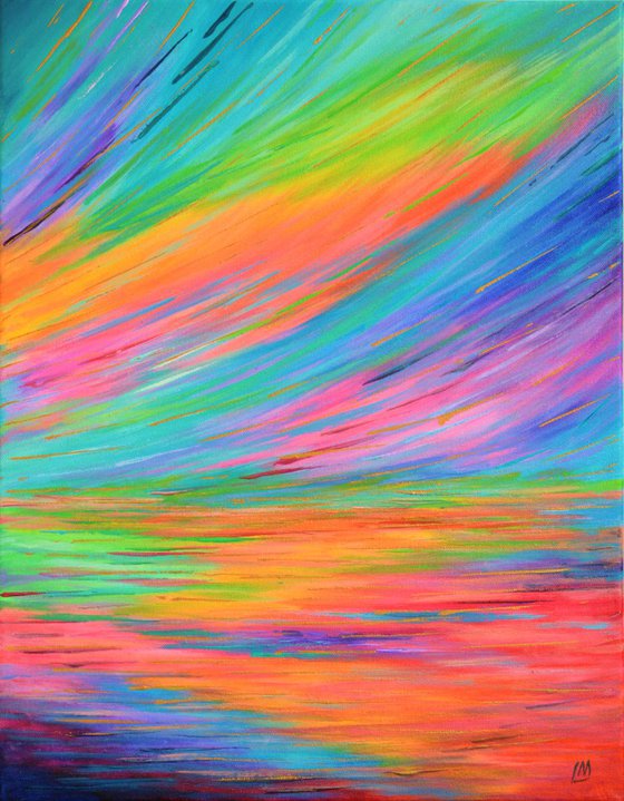 Rainbow Sky - abstract landscape