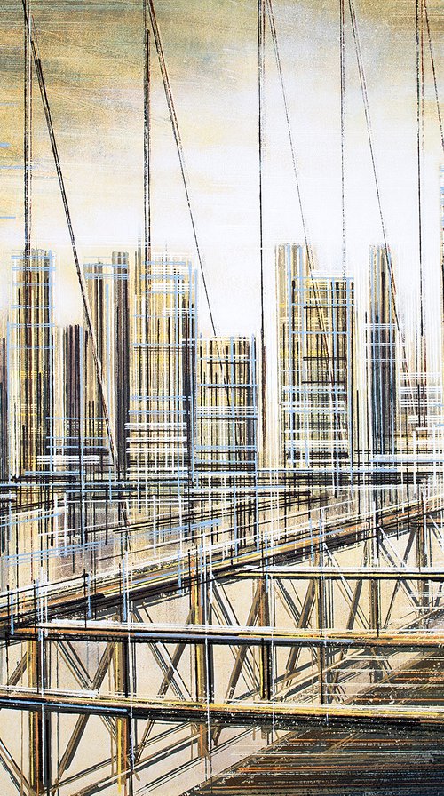 New York - The Brooklyn Bridge In Soft Evening Light by Marc Todd