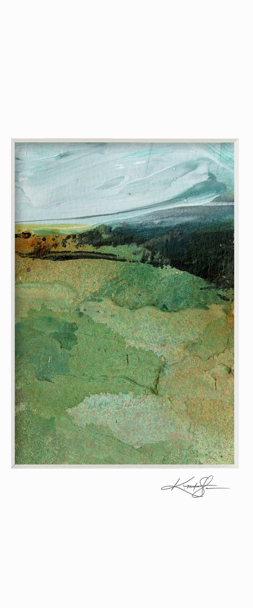 Mystical Land 404 - Small Textural Landscape painting by Kathy Morton Stanion by Kathy Morton Stanion