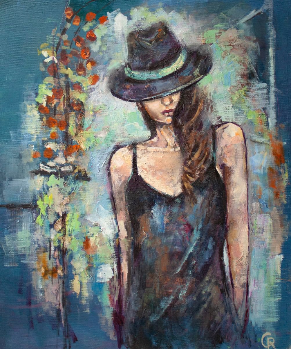 Woman with hat by Rina Gerdt