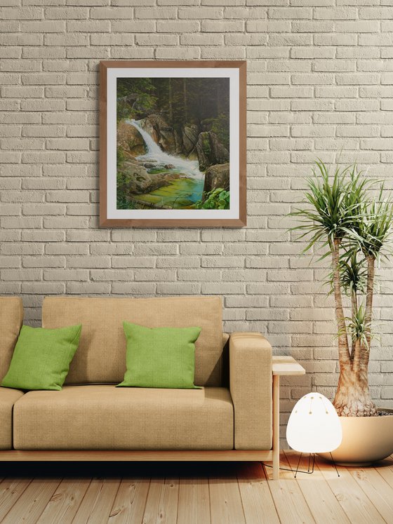 Rocks in a mountain stream