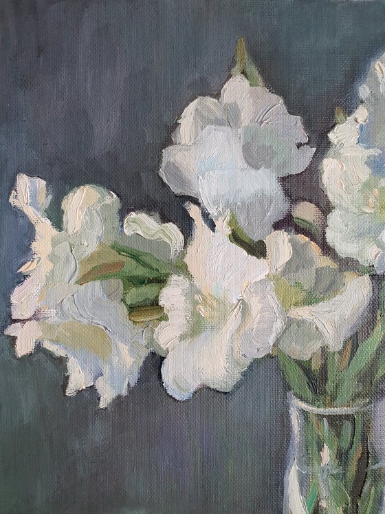 Oil painting "Gladioluses"