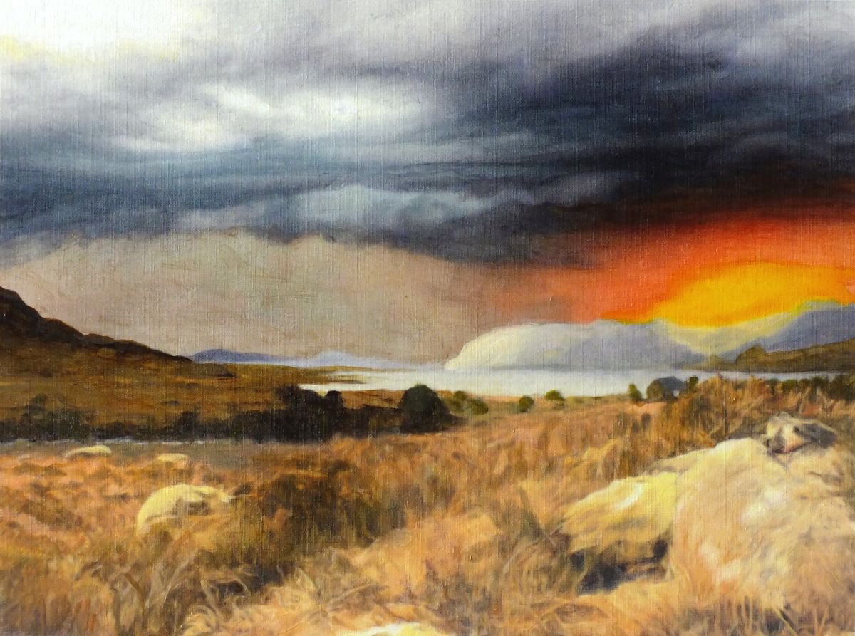 Stormy Sky Oil painting by Michael B. Sky | Artfinder