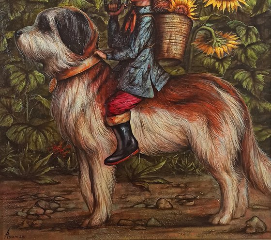 Small farmer 70x90cm ,Acrylic/canvas