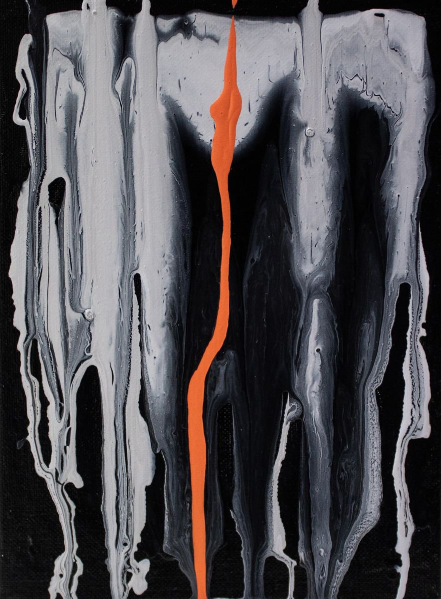 Orange line abstract by verginia bogdanova