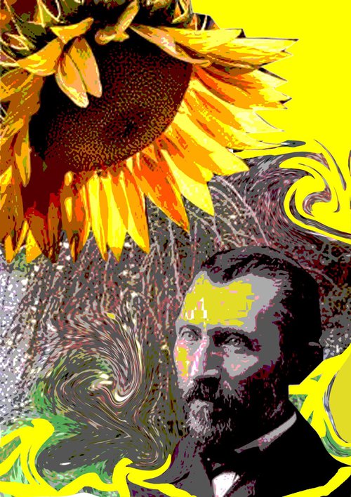 Sunflower and Van Gogh. by Jeffery Richards
