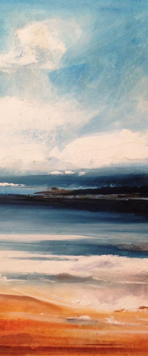 Far away - original oil painting - 35 x35 cm (14' x 14' ) by Carlo Toma