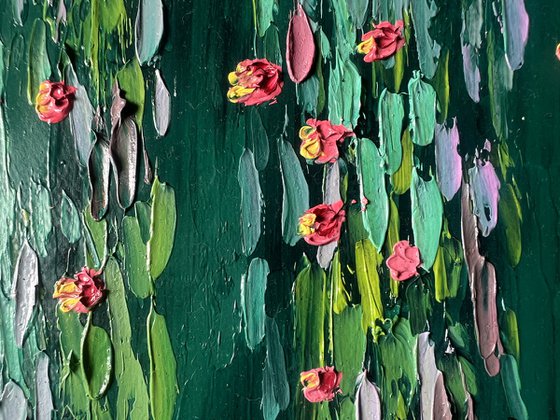 Green Water Lilies Pond