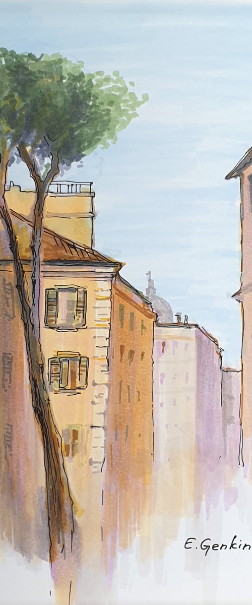 Cities Portraits. Rome.  A view from Piazza Venezia. by Elena Genkin