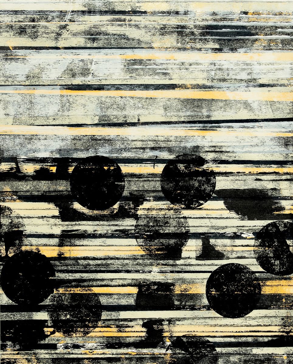 Abstract Acrylic Painting By Petr Strnad, 16 X 20", Nowhere Far I., Original Artwork