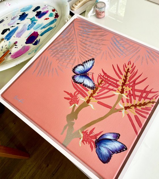 Butterflies On Terracotta