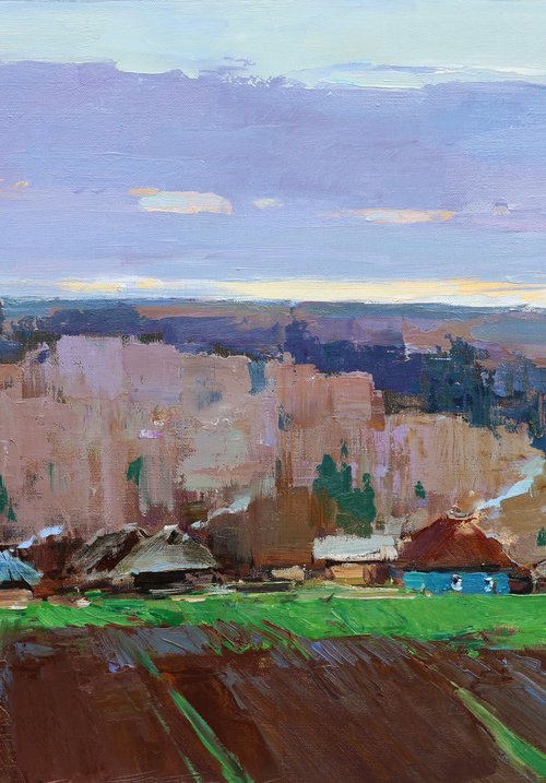 Village in Early Spring by Aleksandr  Kryushyn