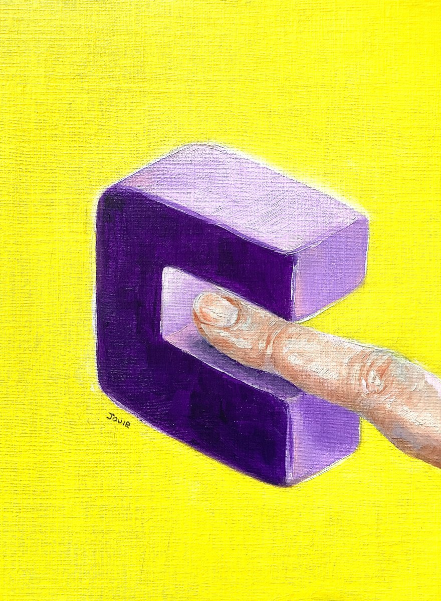 Expressive Portrait Oil Painting By Joule Kim, 9 X 11", Press It, Original Artwork