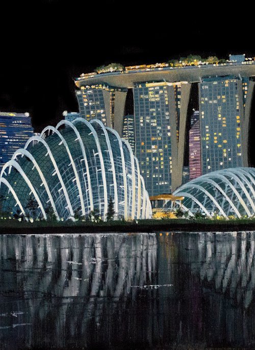 "Night Singapore. Asia" by Tetiana Tiplova