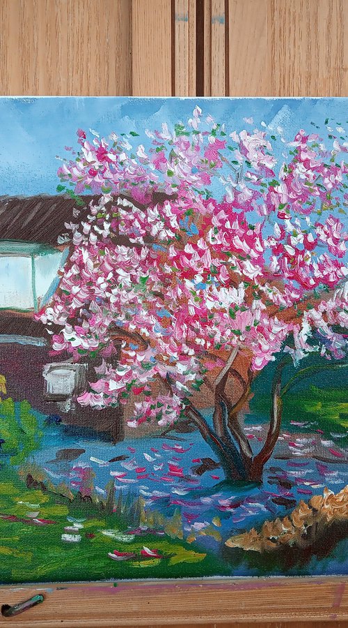 Blooming magnolia in Dalen by Dmitry Fedorov