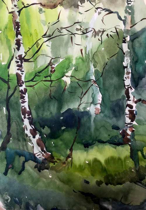 Birch forest by Oleg and Alexander Litvinov