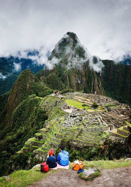 Admiring Machu Picchu