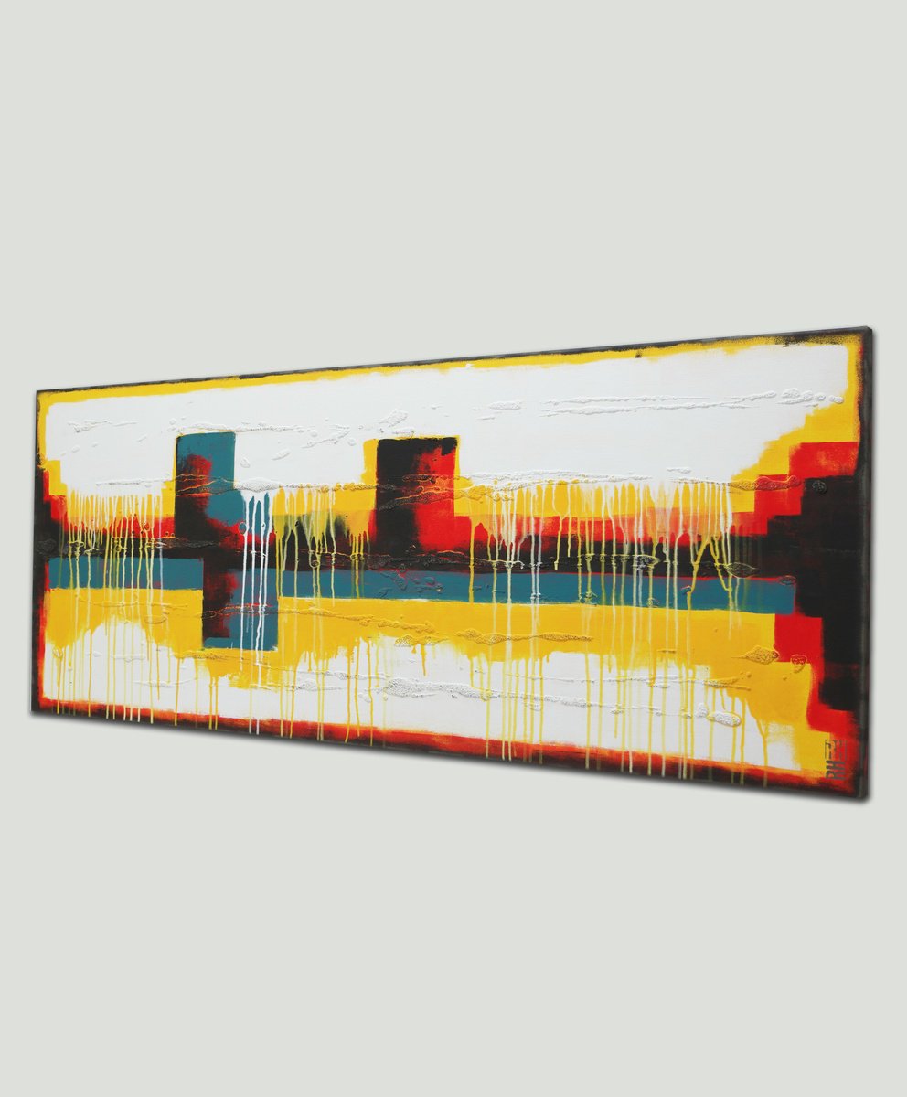 Yellow City Lights By Ronald Hunter, 59 X 24, Artwork For Sale On Artfinder