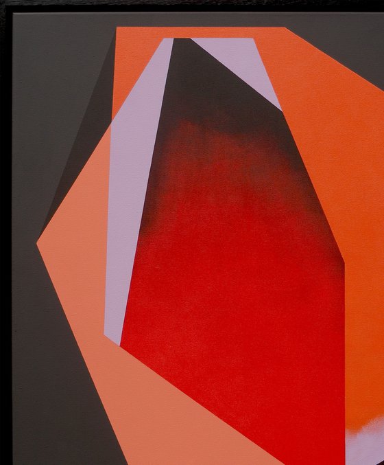 Diamond orange marble