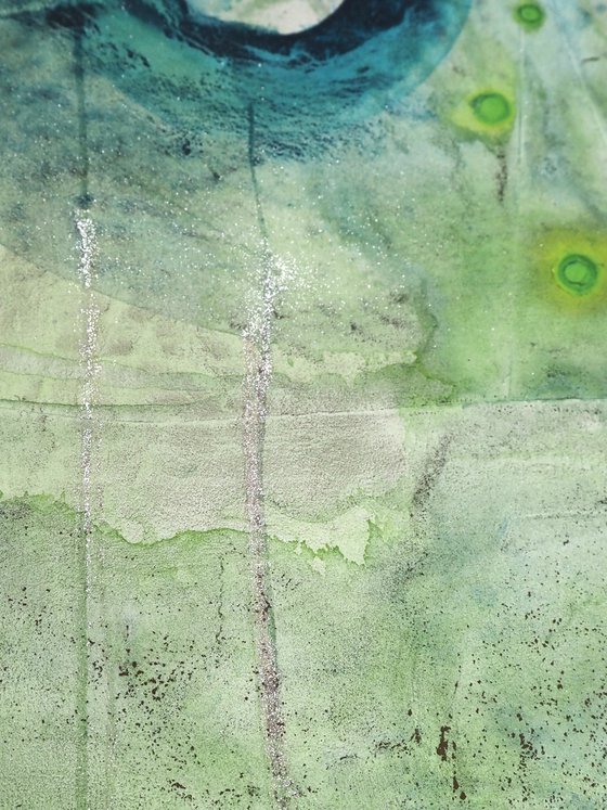 Three trees - abstract watercolor