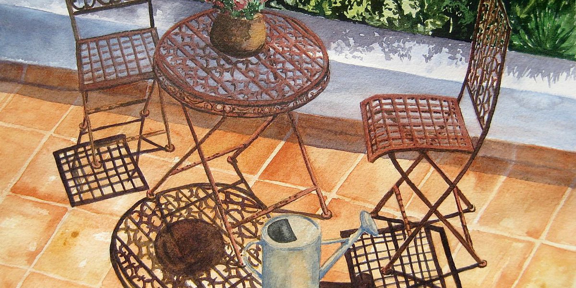 Art of the Day: "Summer patio, 2012" by Krystyna Szczepanowski