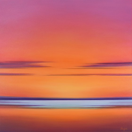 Vibrant Sunset - Colorful Abstract Landscape