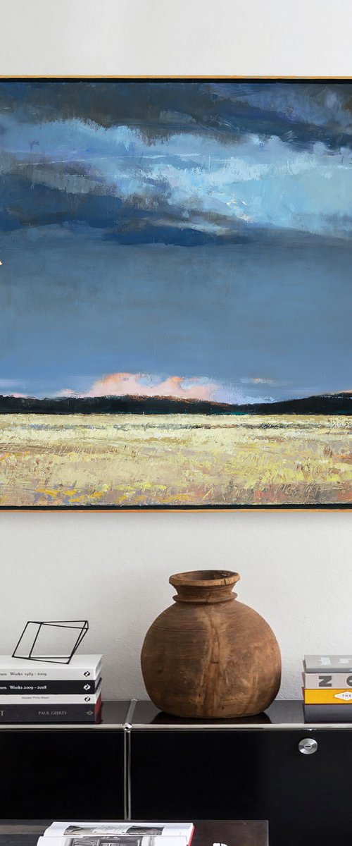 Thinking about Ukraine 30x30 inch 76x76 cm by Bo Kravchenko by Bo Kravchenko